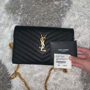 YSL Saint Laurent black shoulder bag